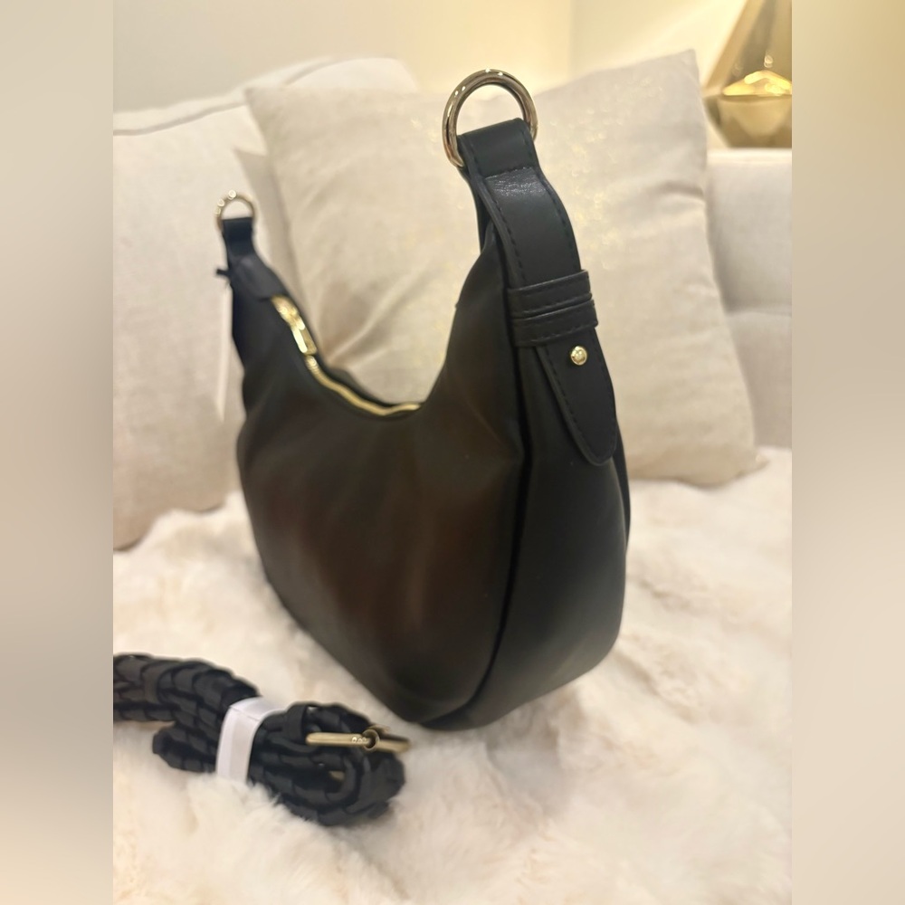 SOLD // NWT 🌙 Jules Kae • Zola Black Vegan Leather Half Moon Shoulder Crossbody - Picture 8 of 16